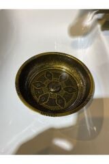 Hamam Tası Antik Kurna Tası İşlemeli Motifli Eskitme Hamam Tası