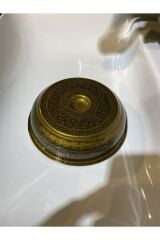 Antik Kurna Musluğu ve Hamam Tası Üçlü Set Hamam Tası Kurna Musluğu Komple Pirinç