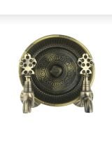 Antik Kurna Musluğu ve Hamam Tası Üçlü Set Hamam Tası Kurna Musluğu Komple Pirinç