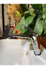 Lavabo Bataryası Silver Gümüş Banyo Musluğu Velar Tasarım Lavabo Musluğu