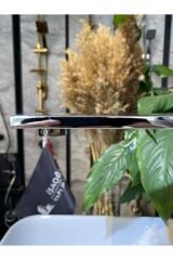 Mutfak Bataryası Silver Gümüş Evye Muslugu Grape Kare Tasarım Mutfak Musluğu