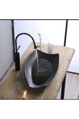 Siyah Çanak Lavabo Bataryası Modern Tasarım Banyo Bataryası Drop Design Siyah Çanak Batarya
