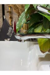 Lavabo Bataryası Gümüş Banyo Lavabo Musluğu Modern Tasarım 5 Yıl Garantili Lavabo Armatür