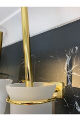 Gold Tuvalet Fırçası Altın Tuvalet Fırçası Paslanmaz Pirinç Malzeme Altın Fırça