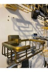 Mat Gold Süngerlik Antik Gold Sabunluk Pirinç Malzeme Şampuanlık