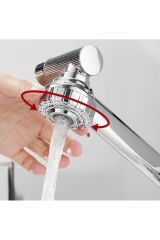 Lavabo Bataryası Banyo Lavabo Musluğu Fonksiyonel Hareketli Tasarım Su Tazzik Ve Basınç Ayarlı