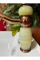 Bakır Lavabo Bataryası Mermer Tasarım Bronz Lavabo Musluğu Country Design Rose Bakır