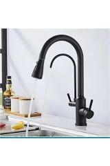 Arıtmalı Spiralli Pull-out Mutfak Bataryası Mat Siyah