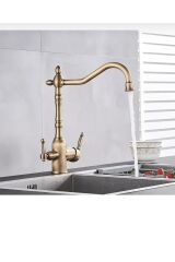 Arıtıcılı Mutfak Bataryası Antik Gold Evye Musluğu Vintage Model Arıtmalı Musluk Mat Gold Renk
