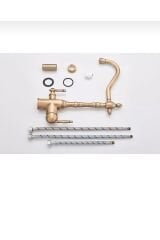 Arıtıcılı Mutfak Bataryası Antik Gold Evye Musluğu Vintage Model Arıtmalı Musluk Mat Gold Renk