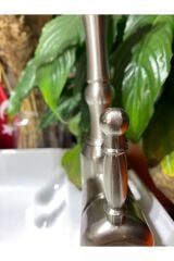 Arıtmalı Mutfak Bataryası Antrasit Evye Musluğu Fırçalanmış Mat Antrasit Arıtıcılı Batarya