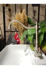 Arıtmalı Mutfak Bataryası Antrasit Evye Musluğu Fırçalanmış Mat Antrasit Arıtıcılı Batarya