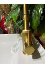 Arıtmalı Mutfak Bataryası Mat Gold Arıtıcılı Musluk Fırçalanmış Mat Altın Arıtmalı Batarya