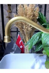 Arıtmalı Mutfak Bataryası Mat Gold Arıtıcılı Musluk Fırçalanmış Mat Altın Arıtmalı Batarya