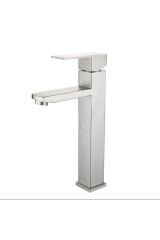Çanak Lavabo Bataryası Mat Krom Lavabo Musluğu Fırçalanmış Krom Batarya Çanak Lavabo