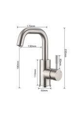 Lavabo Bataryası Mat Krom Lavabo Musluğu Fırçalanmış Mat Krom Nikel Renk