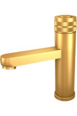 Mat Gold Lavabo Bataryası Dokunmatik Tasarım Mat Altın Lavabo Musluğu Fırçalanmış Altın Renk