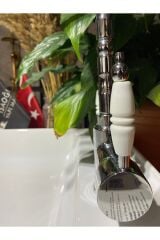 Arıtmalı Mutfak Bataryası 3 Yollu Evye Musluğu Rustik Arıtmalı Mutfak Bataryası Gümüş Renk