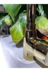 Gold Lavabo Bataryası Altın Lavabo Musluğu Yüksek Model Fonksiyonel Parlak Gold Musluk