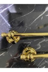 Gold Havluluk Ve Tuvalet Kağıtlığı Vintage Tasarım Altın Havluluk Ve Kağıtlık Set Pirinç