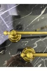 Antik Gold Havluluk Ve Tuvalet Kağıtlığı Vintage Tasarım Komple Pirinç Havluluk Ve Kağıtlık Mat Gold