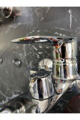 Duş Seti Tepe Yağmurlama Duş Sistemi Banyo Bataryası Dahil Set Robot Duş Seti Gümüş Renk Premium Set