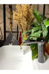 Mat Siyah Şelale Lavabo Bataryası Siyah Lavabo Musluğu Siyah Banyo Bataryası