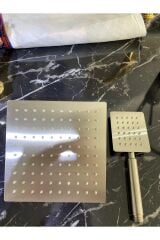Inox Duş Seti Inox Tepe Yağmurlama Banyo Duş Sistemi Alt Armatür Dahil Set 5 Yıl Garantili