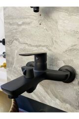 Siyah Duş Seti Ve Siyah Banyo Bataryası Vintage Model Komple Pirinç 5 Yıl Garantili Siyah Robot Duş