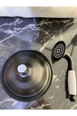 Siyah Duş Seti Ve Siyah Banyo Bataryası Vintage Model Komple Pirinç 5 Yıl Garantili Siyah Robot Duş