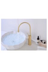 Banyo Çanak Lavabo Bataryası Mat Gold Yeni 5 Yıl Garantili