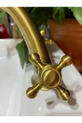 Mat Gold Mat Altın Lavabo Bataryası Antik Gold Lavabo Musluk Lavabo Bataryası