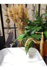 Antik Gold Çanak Lavabo Bataryası Mat Altın Çanak Bataryası Gold Lavabo Bataryası