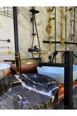 Siyah Çanak Lavabo Bataryası Siyah Çanak Lavabo Musluğu Siyah Lavabo Bataryası