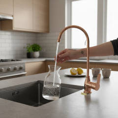 Bronz Arıtma Musluğu Bakır Arıtma Bataryası Pirinç Malzeme 5 Yıl Garantili Tekli Arıtma Musluğu