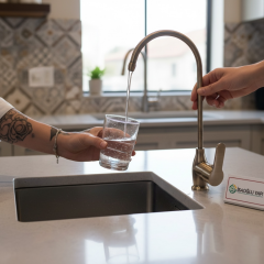 Antik Gold Eskitme Arıtma Musluğu Pirinç Malzeme Tekli Arıtma Bataryası