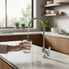 Arıtma Musluğu Krom Tekli Arıtıcı Musluk Pirinç Malzeme Krom Gümüş Renk Arıtma Armatür