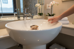 Bakır Lavabo Sifonu Bas Bırak Çift Kademeli Bronz Pop Up Gider Pirinç Malzeme