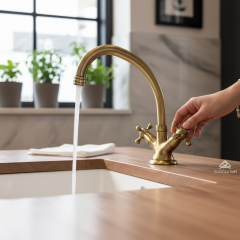 Eviye Bataryası Eskitme Gold Klasik Tasarım Mutfak Bataryası Pirinç Malzeme