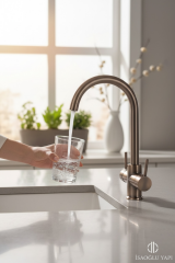 Eskitme Evye Bataryası Arıtmalı Antik Gold Mutfak Armatür Pirinç Malzeme 5 Yıl Garantili Arıtmalı